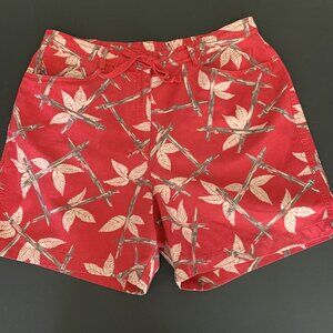 Jones New York Red Hawaiian Print Shorts